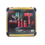 ست سشوار و ماشین اصلاح موی سر و صورت شارژی وی جی آر مدل Stepless pro مجموعه ۴ عددی - Image 3